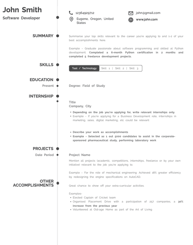 HyreSnap Resume Template