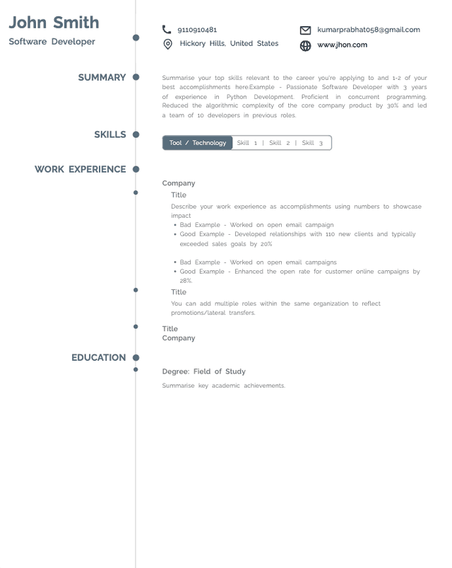 HyreSnap Resume Template